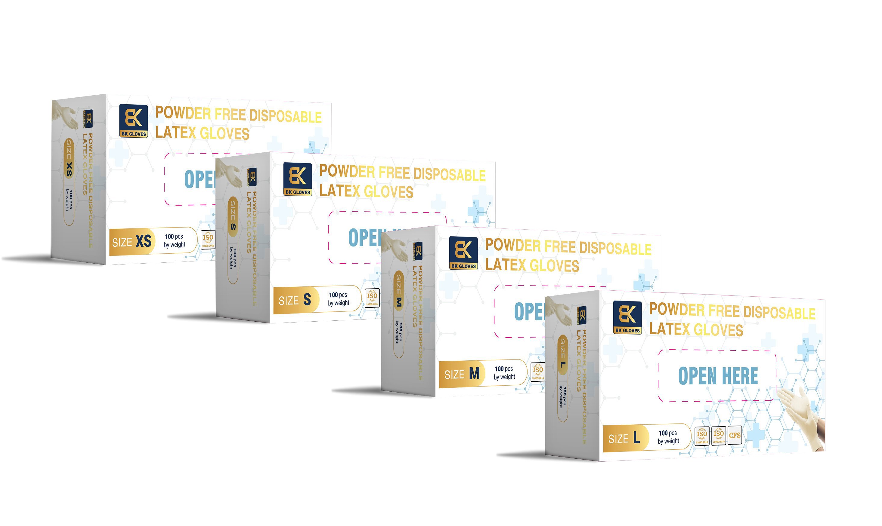 POWDER FREE DISPOSABLE LATEX GLOVES