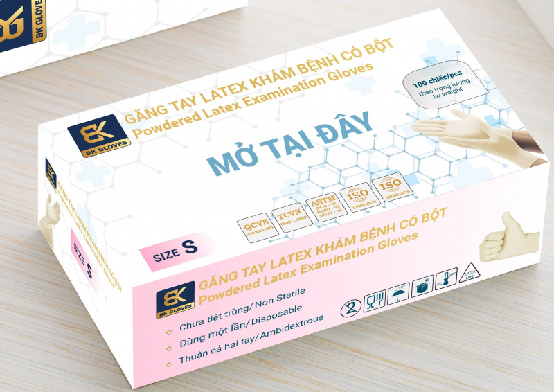 GĂNG TAY Y TẾ LATEX CÓ BỘT