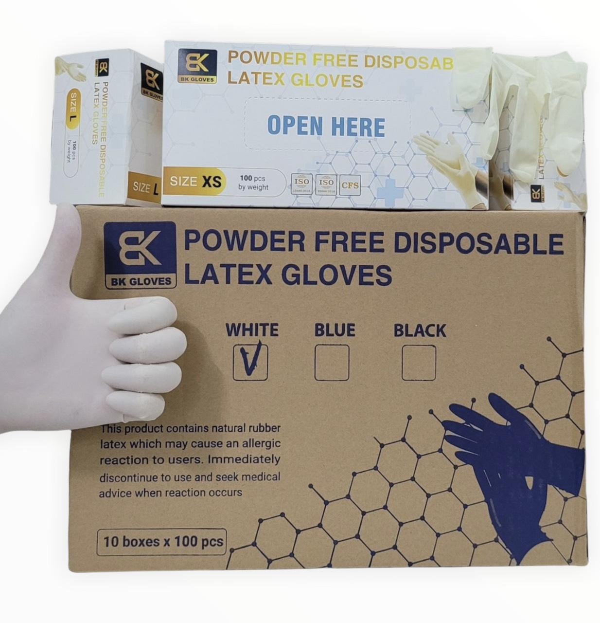 POWDER FREE DISPOSABLE LATEX GLOVES
